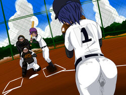 1girls 3boys ass baseball blue_hair clothed_masturbation clothing dildo discreet_vibrator female female_penetrated large_ass male male_with_female male_with_male masturbation more_revealing_backside public public_masturbation pussy_juice secret stealth stealth_masturbation vibrator vibrator_bulge rating:Explicit score:139 user:bot