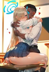  ai_generated asunablacked big_ass big_breasts dark-skinned_male school_uniform schoolgirl  rating:explicit score: user:bot