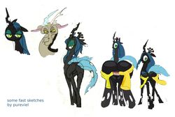  discord_(mlp) feral friendship_is_magic my_little_pony purevil queen_chrysalis_(mlp)  rating:explicit score: user:purevil