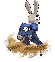  anthro ass clothed clothing digital_media_(artwork) disney fart female hi_res judy_hopps lagomorph leporid mammal rabbit simple_background solo spread_butt spreading tenuousoddity white_background zootopia 