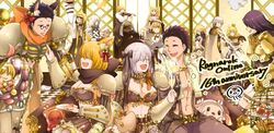  6+boys 6+girls :d abs alcohol animal_ears anniversary arch_bishop_(ragnarok_online) armor assassin_(ragnarok_online) bayeri_(ragnarok_online) bell black_gloves black_hair blonde_hair blue_eyes boobplate boots bow breastplate breasts brown_bow brown_cape brown_coat brown_hair brown_pants brown_scarf brown_shirt brown_skirt cage cape champagne cleavage closed_eyes closed_mouth clown_(ragnarok_online) coat collared_shirt commentary_request couch cropped_jacket cross cross_necklace crown dieter_(ragnarok_online) dress feeding feet_out_of_frame fingerless_gloves flask fox_ears frilled_dress frills full_body fur-trimmed_jacket fur_trim genetic_(ragnarok_online) gloves grey_hair grin hair_bell hair_between_eyes hair_ornament hairbow high_priest_(ragnarok_online) holding holding_instrument holding_violin instrument jacket jewelry jingle_bell juliet_sleeves large_breasts living_clothes long_hair long_sleeves looking_at_another looking_to_the_side lord_knight_(ragnarok_online) love_morocc medium_hair midriff miniskirt multiple_boys multiple_girls navel necklace official_alternate_costume open_clothes open_jacket open_mouth orange_scarf pants party pauldrons pince-nez protected_link puffy_sleeves ragnarok_online red_bow rogue_(ragnarok_online) round-bottom_flask scarf shirt short_hair shoulder_armor sitting skirt sleeveless sleeveless_dress slime_(creature) smile spore_(ragnarok_online) standing stuffed_animal stuffed_toy sunglasses teddy_bear teddy_bear_(ragnarok_online) teeth tongue vambraces vanilmirth_(ragnarok_online) violin wanderer_(ragnarok_online) white_dress white_hair white_jacket white_pants white_shirt window wizard_(ragnarok_online) yellow_theme 