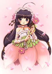  absurdres ahoge bad_id bad_pixiv_id black_eyes black_hair blush female highres kohaku_hearts long_hair looking_at_viewer marota parted_lips smile solo tales_of_(series) tales_of_hearts 