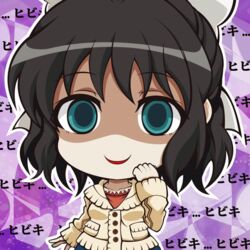  animated animated black_hair blush female hair_ornament justi39gx kohinata_miku non-repeating_animation ribbon senki_zesshou_symphogear shaded_face short_hair smile yandere 