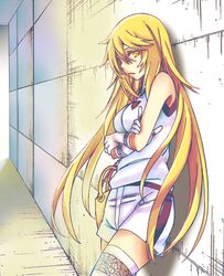  bad_id bad_pixiv_id bag blonde_hair breasts colorized commentary crossed_arms dorothy_(10122011) elbow_gloves emblem english_commentary female fuyukawa_motoi gloves gym_shorts gym_uniform hallway handbag lace lace-trimmed_legwear lace_trim large_breasts long_hair looking_at_viewer orange_eyes photoshop_(medium) school_emblem shokuhou_misaki shorts solo spider_web_print star-shaped_pupils star_(symbol) symbol-shaped_pupils thighhighs toaru_kagaku_no_railgun toaru_kagaku_no_railgun_t toaru_majutsu_no_index tokiwadai_school_gym_uniform very_long_hair white_gloves 