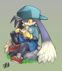  anthro bandai_namco clothed clothing domestic_cat felid feline felis food klonoa klonoa_(series) male mammal noodles ramen shaolin_bones solo 