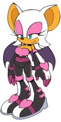  anthro auntymoira bat breasts clothing eyeshadow female footwear gloves handwear lipstick makeup mammal rouge_the_bat sega simple_background solo sonic_the_hedgehog_(series) white_background wings 