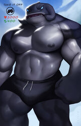  abs alien alien_humanoid barazoku biceps big_muscles big_pecs blue_eyes clothed clothing cloud countershade_arms countershade_torso countershading digital_media_(artwork) disney empty_eyes gantu glistening glistening_arms glistening_body glistening_pecs grey_body hi_res humanoid kaysuoae lilo_and_stitch male manly marine muscular muscular_arms muscular_humanoid muscular_male muscular_thighs no_pupils not_furry open_mouth outside pecs shorts_only simple_background sky solo teeth topless vein veiny_arms veiny_muscles 