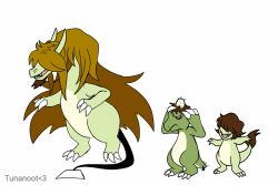  2026 3_fingers 3_toes ambiguous_gender animated artist_name bald brown_hair claws dragon fakemon fangs feet feral finger_claws fingers flying green_body green_scales group hair hair_over_eyes happy jabroni_mike long_hair loop multicolored_body mythological_creature mythological_scalie mythology open_mouth open_smile parody reptile scales scalie simple_background smile tail teeth text toe_claws toes tongue trio tunanoot two_tone_body white_background 