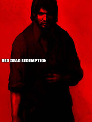  1boy bad_id bad_pixiv_id beard facial_hair john_marston male_focus misawa_kei monochrome photoshop_(medium) red_dead_redemption red_theme sleeves_rolled_up solo vest 