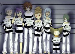  domen_syuichiro domen_syvishiro feet genda_koujirou henmi_wataru inazuma_eleven inazuma_eleven_(series) jail kidou_yuuto lowres mugshot narukami_kenya prison sakiyama_syuji sakuma_jirou toes 