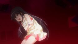  black_hair brown_eyes laughing long_hair rofl shakugan_no_shana shana 