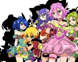  afuro_terumi animal_ears animal_tail aphrodi black_eyes blonde_hair blue_hair crossdressing crossdressing green_eyes green_hair hair_over_one_eye inazuma_eleven inazuma_eleven_(series) kazemaru_ichirouta kiyama_hiroto mew_ichigo_(cosplay) mew_lettuce_(cosplay) mew_mint_(cosplay) mew_pudding_(cosplay) mew_zakuro(cosplay) mew_zakuro_(cosplay) midorikawa_ryuuji miyasaka_ryou pink_hair purple_hair red_eyes tail tokyo_mew_mew trap weapon 