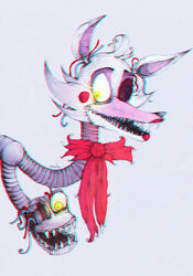  2015 animatronic canid canine female five_nights_at_freddy&#039;s five_nights_at_freddy&#039;s_2 fox glowing glowing_eyes machine mammal mangle_(fnaf) o-w-l-y_(artist) robot scottgames solo 