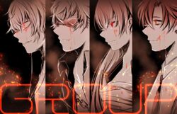  3boys accelerator artist_request blood etzali female multiple_boys musujime_awaki profile sunglasses to_aru_majutsu_no_index tsuchimikado_motoharu 