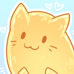  1:1 :3 blue_background chibi felid feline feral hazepages heart_symbol low_res mammal simple_background smile solo whiskers 