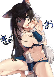  animal_ears bikini shibuya_rin swimsuits tail the_idolm@ster the_idolm@ster_cinderella_girls tuxedo_de_cat 