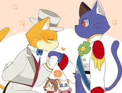  animal_humanoid anthro awkward baron_humbert_von_gikkingen blush cat_humanoid chibi clothing domestic_cat exclamation_point felid felid_humanoid feline feline_humanoid felis gentleman ghibli group haru_(the_cat_returns) heart_symbol humanoid hyaku_(artist) kissing kneeling male male/male mammal mammal_humanoid paws prince prince_lune proposal royalty smile suit the_cat_returns yuki_(the_cat_returns) 