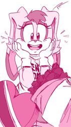  9:16 anthro clothed clothing fakeryway female flower hi_res lagomorph leporid mammal mature_anthro mature_female meme meme_clothing plant rabbit rental_mommy rental_mommy_shirt sega shirt simple_background solo sonic_the_hedgehog_(series) text text_on_clothing text_on_shirt text_on_topwear topwear vanilla_the_rabbit 