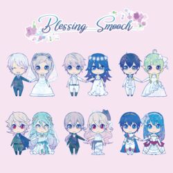  ahoge aisutabetao anklet azura_(fire_emblem) black_hair blonde_hair blue_eyes blue_hair blush braid butler caeda_(bridal)_(fire_emblem) caeda_(fire_emblem) cape chibi closed_eyes corrin_(female)_(fire_emblem) corrin_(fire_emblem) corrin_(male)_(fire_emblem) crown dress dual_persona elbow_gloves father_and_daughter fingerless_gloves fire_emblem fire_emblem:_mystery_of_the_emblem fire_emblem_awakening fire_emblem_fates fire_emblem_heroes gloves grey_hair hair_between_eyes hairband henry_(fire_emblem) husband_and_wife jakob_(fire_emblem) jewelry long_hair low_ponytail lucina_(fire_emblem) marth_(fire_emblem) marth_(groom)_(fire_emblem) morgan_(fire_emblem) morgan_(male)_(fire_emblem) mother_and_son multiple_boys multiple_girls nah_(fire_emblem) pegasus_knight_uniform_(fire_emblem) pointy_ears ponytail protected_link purple_eyes red_eyes robin_(female)_(fire_emblem) robin_(fire_emblem) robin_(male)_(fire_emblem) short_hair smile tiara tuxedo veil wedding_dress white_hair yellow_eyes 