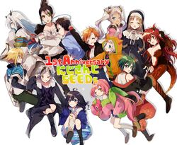  1other 5boys 6+girls ahoge anniversary azuchi_momo back bad_id bad_twitter_id black_hair black_jacket blonde_hair blue_eyes blush brown_eyes brown_hair closed_eyes closed_mouth commentary_request copyright_name dark_skin dola_(nijisanji) dragon_girl dragon_horns dragon_tail dress_shirt everyone full_body fur_trim gloves green_eyes green_pants grey_hair habit hair_ribbon hanabatake_chaika hanabatake_chaika_(1st_costume) hassaku_yuzu holding holding_stuffed_toy horns izumo_kasumi_(nijisanji) jacket legs light_brown_hair maid mole mole_under_mouth multicolored_hair multiple_boys multiple_girls nakao_azuma nijisanji nun one_eye_closed open_mouth orange_hair pants pink_hair pointy_ears purple_eyes red_eyes red_hair ribbon ryuushen shimada71_72 shirt sister_claire sister_claire_(1st_costume) sitting sleeveless smile streaked_hair stuffed_animal stuffed_toy suzuki_masaru tail tied_hair todoroki_kyouko traditional_nun twintails umiyasha_no_kami unworn_jacket uzuki_kou uzuki_kou_(1st_costume) virtual_youtuber white_gloves white_hair yashiro_kizuku yellow_eyes 