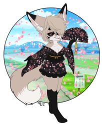  2019 absurd_res alpha_channel anthro biped black_body black_ears black_fur black_markings blue_pupils breasts canid canine cleavage clothed clothing detailed_background digitigrade dipstick_ears dipstick_tail ear_markings eyelashes female fennec_fox fluffy fluffy_tail folding_fan fox full-length_portrait fur hair hi_res leg_markings lips long_ears long_tail mammal markings multicolored_ears multicolored_tail nanachi_hantomei pink_lips pink_nose portrait pupils red_eyes signature simple_background smile socks_(marking) solo tail tail_markings tan_body tan_ears tan_fur tan_hair tan_tail teeth transparent_background true_fox two_tone_ears two_tone_tail white_tail yarusenai 