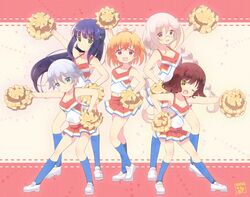  anne_happy cheerleader cleavage ekoda_ren hagyuu_hibiki hanakoizumi_an hibarigaoka_ruri kumegawa_botan megane tagme 