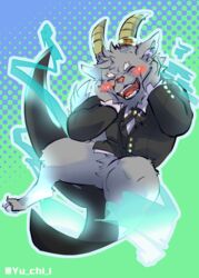  anthro blush bottomless bovid caprine clothed clothing lifewonders male mammal ring salomonkun signature solo tokyo_afterschool_summoners topwear yu_chi_i 