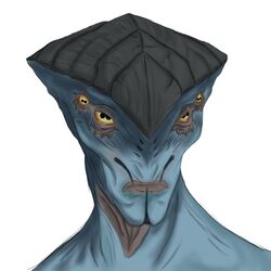  1:1 4_eyes alien ascar_angainor bioware bust_portrait digital_media_(artwork) electronic_arts javik male mass_effect multi_eye not_furry nude portrait prothean simple_background solo white_background 