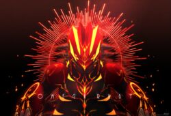  artist_name commentary copyright_name glowing_markings groudon highres iogi_(iogi_k) looking_at_viewer no_humans pokemon pokemon_(creature) primal_groudon red_eyes solo spikes 