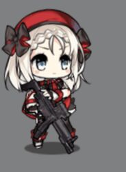  animated animated ankle_boots beret black_gloves black_pantyhose blonde_hair blue_eyes blush_stickers boots braid cloak closed_mouth collared_dress dress expressionless female fingerless_gloves floating_hair full_body girls&#039;_frontline gloves grey_background gun h&amp;k_mp5 hair_flip hat heckler_&amp;_koch holding holding_gun holding_weapon holster long_hair lowres mp5_(girls&#039;_frontline) mp5_(mod3)_(girls&#039;_frontline) necktie off_shoulder official_alternate_costume official_art pantyhose ribbon saru sidelocks simple_background sleeveless sleeveless_dress solo submachine_gun thigh_holster thigh_strap trigger_discipline weapon white_hair wind 