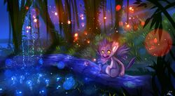  2017 detailed_background duo feral grass hi_res mammal night outside plant ryky sitting 