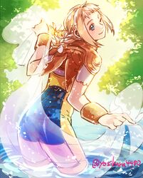  blonde_hair braid female final_fantasy final_fantasy_xii penelo solo water yosiharu4480 