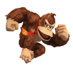 1:1 3d_(artwork) absurd_res alpha_channel anthro ape digital_media_(artwork) donkey_kong_(character) donkey_kong_(series) gorilla haplorhine hi_res looking_at_viewer male mammal muscular muscular_anthro muscular_male necktie nintendo official_art pecs primate simple_background solo super_smash_bros. text_on_necktie transparent_background unknown_artist