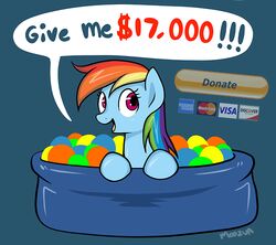 ball_pit blue_body blue_fur dashcon equid equine female feral friendship_is_magic fur hair hasbro horse low_res mammal moozua multicolored_hair my_little_pony pony rainbow_dash_(mlp) rainbow_hair scam solo source_request