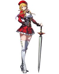  artist_request beret blonde_hair boots capelet code_geass code_geass:_genesic_re;code code_geass:_soubou_no_oz female full_body green_eyes hair_over_shoulder hand_on_own_hip hat high_heels highres holding holding_sword holding_weapon long_hair long_sleeves looking_at_viewer miniskirt non-web_source official_art oldrin_zevon photoshop_(medium) planted planted_sword red_hat red_skirt simple_background skirt smile solo standing sword thigh_boots thighhighs twintails weapon white_background white_footwear zettai_ryouiki 