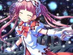  blush dress game_cg gloves ko~cha long_hair minette red_hair ribbons shukufuku_no_campanella twintails 