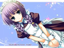  akatsuki_no_goei green_eyes long_hair maid purple_hair tsuki 