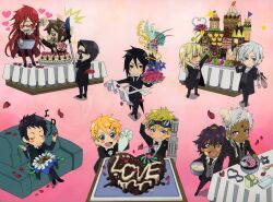  agni ash bard blush cake chibi finnian food glasses grell_sutcliff kuroshitsuji lau male scan sebastian_michaelis soma_asman_kadar william_t._spears 