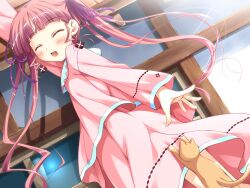  blush dress feline game_cg ko~cha long_hair minette red_hair ribbons shukufuku_no_campanella twintails 