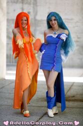  boots cosplay deep_blue_pearl_voice dress long_dress long_hair mermaid_melody_pichi_pichi_pitch noelle photo red_hair red_hair 