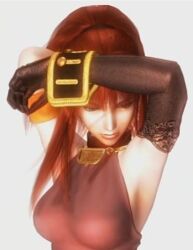  3d armpits cuff cuffs elbow_gloves gloves karin_koenig long_hair lowres official red_hair red_hair render shadow_hearts shadow_hearts_ii 