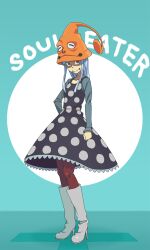  artist_request eruka_frog hat highres pantyhose polka_dot solo soul_eater witch wizard_hat 