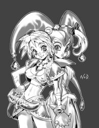  90s chrono_(series) chrono_cross game harle kid_(chrono_cross) lowres monochrome official_art oldschool psx tsukuyomi_(chrono_cross) yuuki_nobuteru 