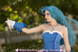  blue_hair cosplay deep_blue_pearl_voice long_hair mermaid mermaid_melody_pichi_pichi_pitch monster_girl noelle photo 