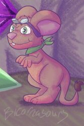  2:3 activision anthro bicornasaurs character_name chip eyewear eyewear_on_head fan_character gem goggles goggles_on_head hi_res male mammal mouse murid murine rat rodent smile solo spyro_reignited_trilogy spyro_the_dragon 