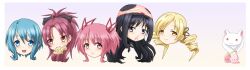  5girls akemi_homura blood bow chigaunsuyo commentary_request drill_hair female_pervert food hair_ornament hair_ribbon hairbow hayashiya_zankurou head highres kaname_madoka kyuubee mahou_shoujo_madoka_magica mahou_shoujo_madoka_magica_(anime) miki_sayaka multiple_girls nosebleed object_on_head panties panties_on_head pervert ponytail prehensile_hair ribbon sakura_kyoko short_twintails taiyaki tomoe_mami twin_drills twintails underwear wagashi yukkuri_shiteitte_ne 