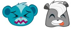  2016 alpha_channel black_nose blue_body blue_fur closed_eyes duo emoji expressions female fur grey_body grey_fur hasbro herpestid hi_res higglytownhero littlest_pet_shop littlest_pet_shop_(2012) male mammal mephitid mongoose open_mouth pepper_clark pink_nose scared_face simple_background skunk sunil_nevla tongue tongue_out transparent_background white_body white_fur 