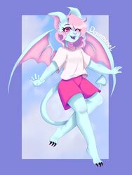  3:4 absurd_res bat biped claws clothing digital_media_(artwork) femboy hi_res mammal solo terry_bat wings 