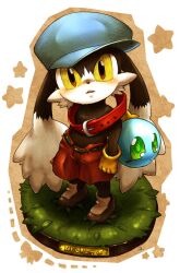  animal_ears buckle character_name commentary_request furry furry_male hat huepow kaze_no_klonoa klonoa looking_at_viewer makino_sora shorts solo standing star_(symbol) yellow_eyes 