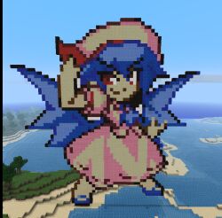  bad_source female minecraft noob4u pixel_art remilia_scarlet self-upload solo touhou touhou_ningyougeki wings 